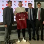 La dirigenza Milan con Ante Rebic