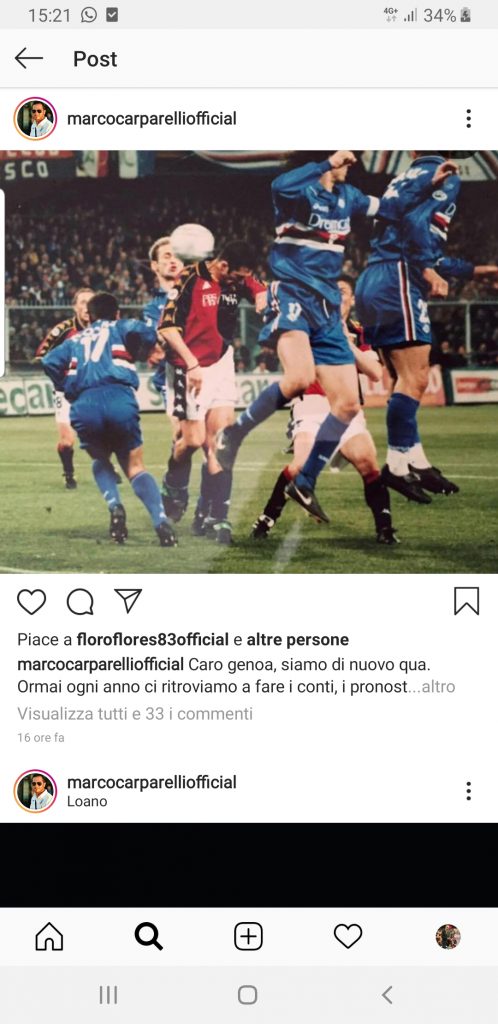 Marco Carparelli su Instagram