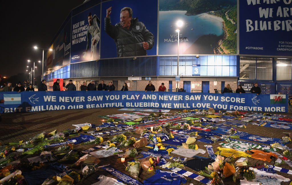 Tributes Are Made To Cardiff City's Missing Footballer As Search For Plane is Called Off