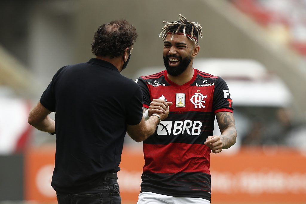 2020 Brasileirao Series A: Flamengo v Santos Play Behind Closed Doors Amidst the Coronavirus (COVID-19) Pandemic