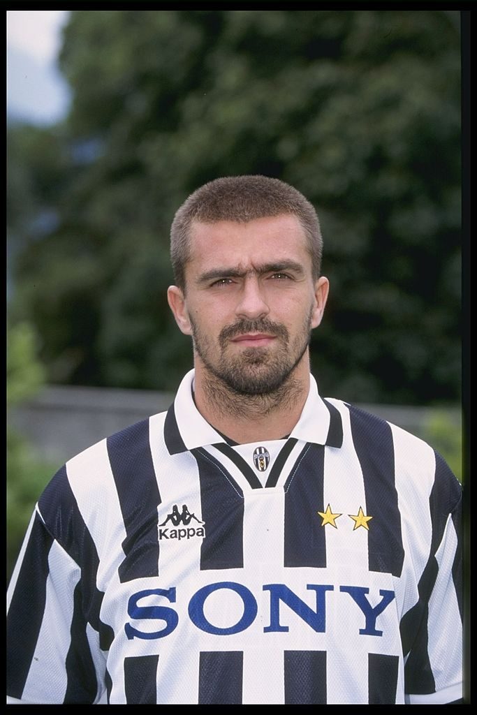 Aug 1996:  A portrait of Sergio Porrini of Juventus taken during the club photocall. Mandatory Credi