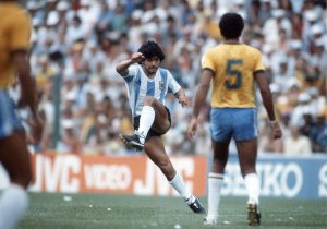 Fussball : WM 1982 in Spanien , BRA - ARG  3:1