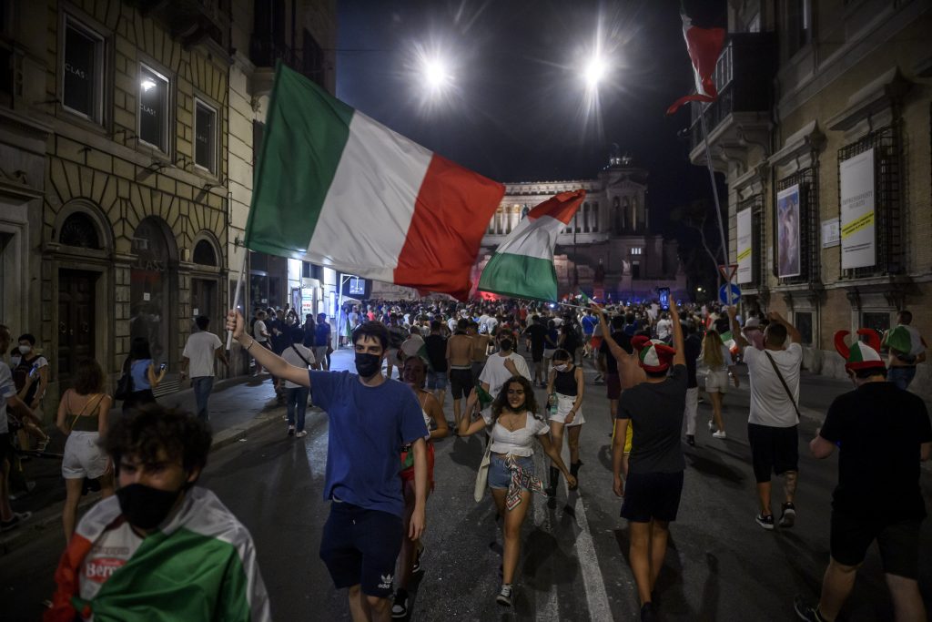 Italy Fans Support The National Team In The Euros 2020 Final