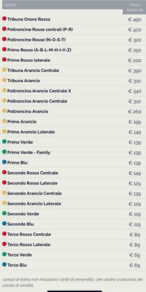Biglietti Milan