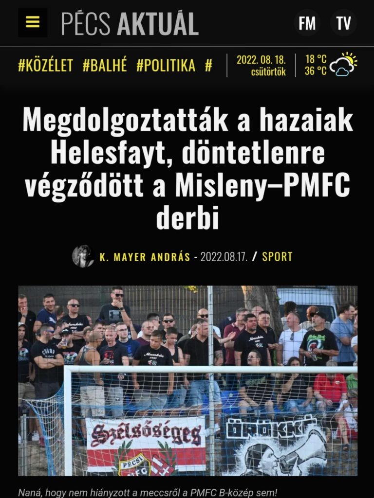 DERBY IN UNGHERIA