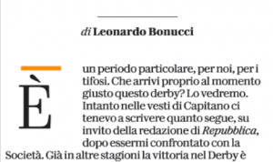 IL DERBY SECONDO BONUCCI