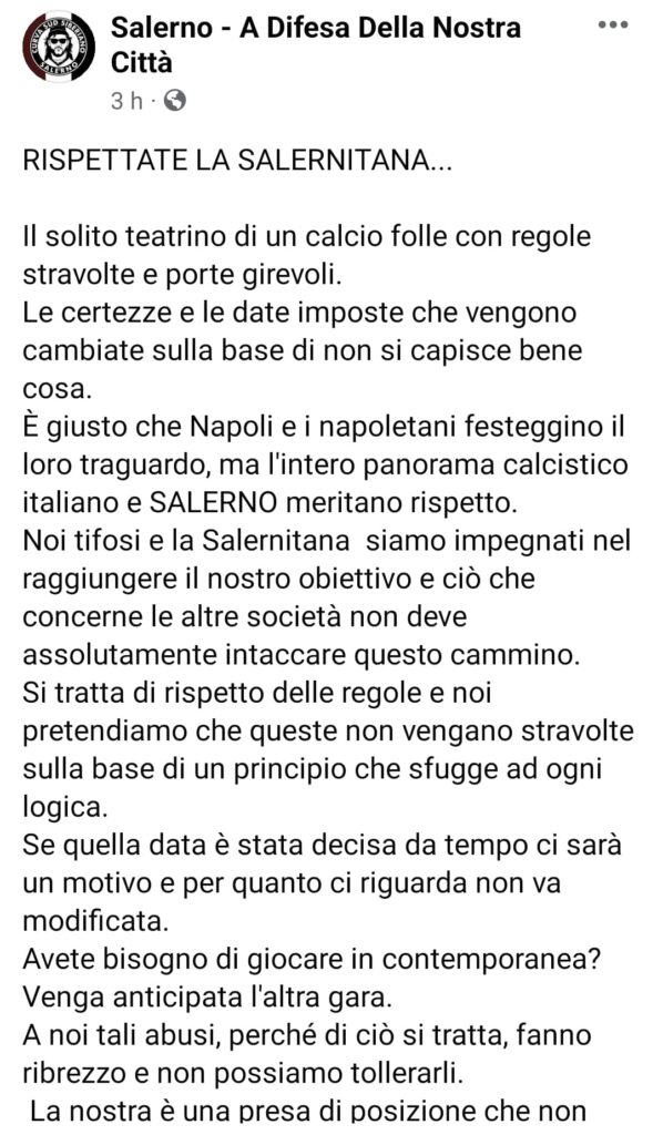CURVA SALERNITANA