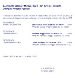 NAPOLI-SALERNITANA