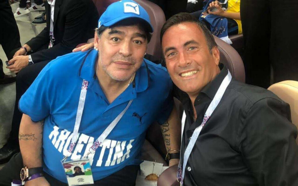 Valerio Antonini con Diego Armando Maradona