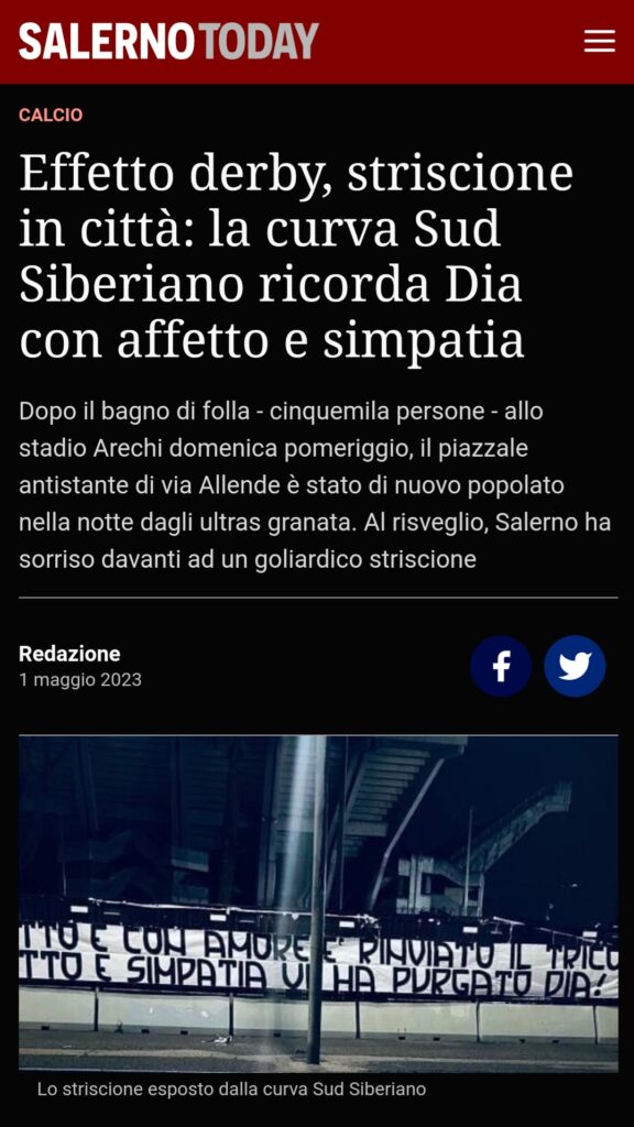 STRISCIONE SALERNO
