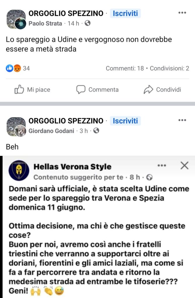 SPAREGGIO SPEZIA VERONA