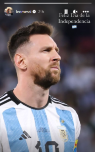 Storia Instagram Messi