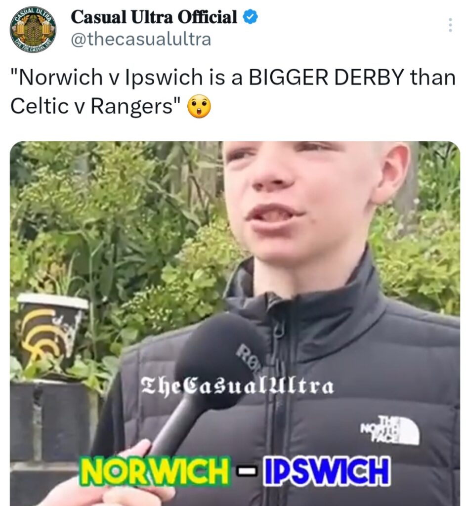 DERBY NORWICH IPSWICH