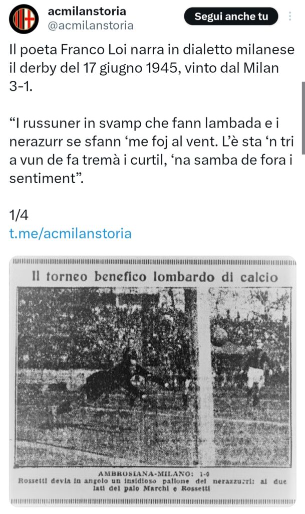 DERBY BENEFICO LOMBARDO