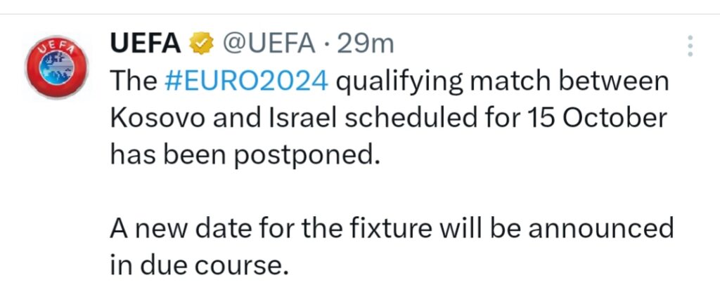 UEFA KOSOVO ISRAELE