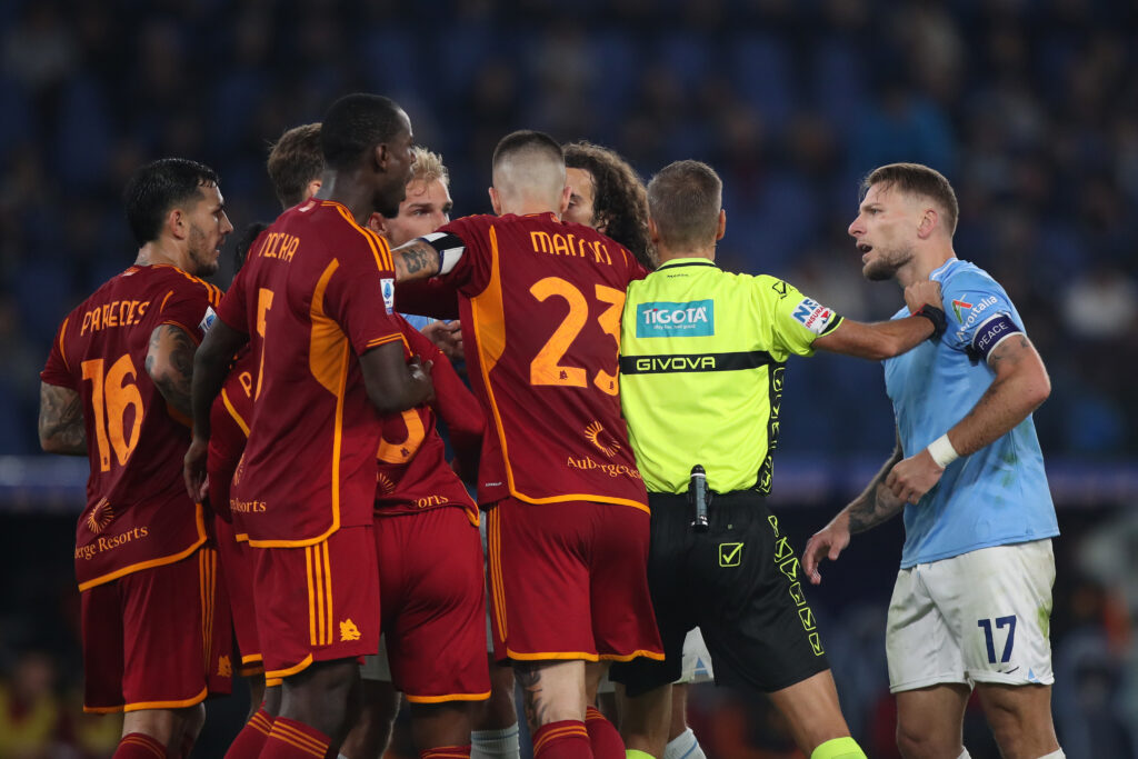 Lazio e Roma nervose sul campo nel derby