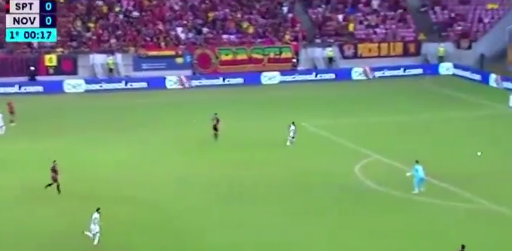 Série B brasiliana, il Novorizontino segna contro lo Sport Recife ancora prima di toccar palla - Foto tratta da Video Account X Lautaro Gravano