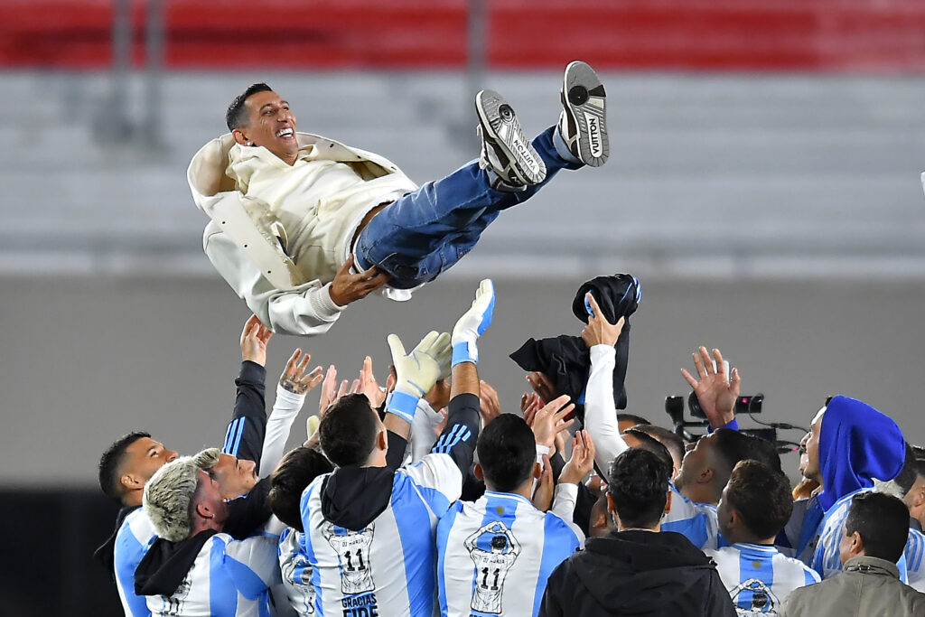 L'omaggio al Fideo Di Maria. (Foto di Marcelo Endelli/Getty Images)