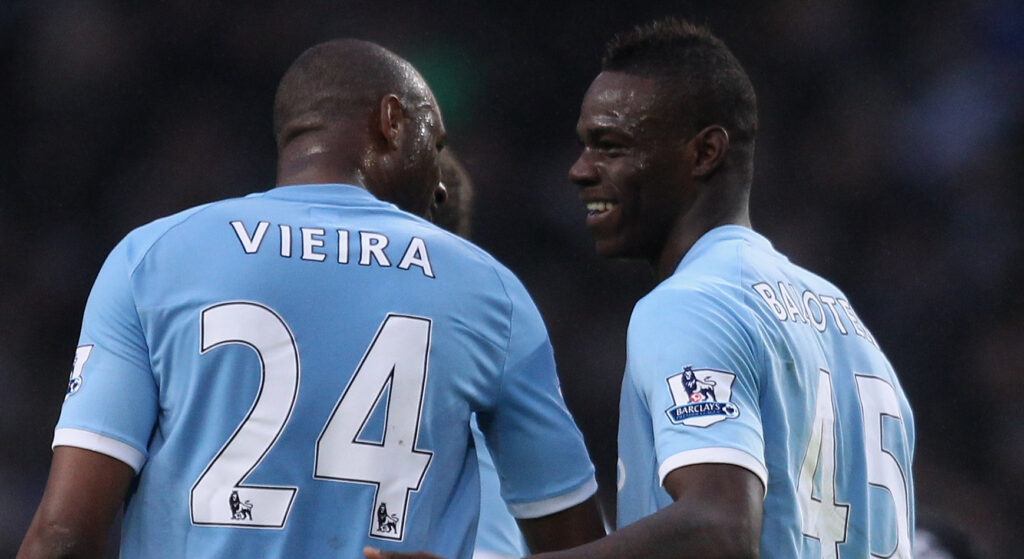 Balotelli e Vieira ai tempi del Manchester City