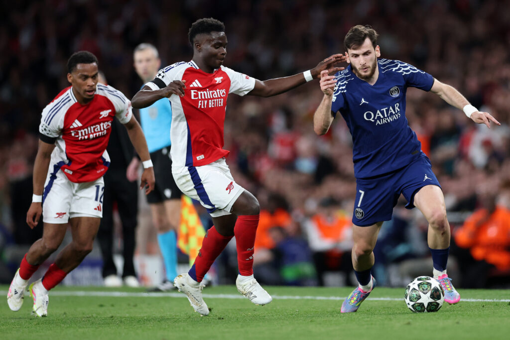 Arsenal FC v Paris Saint-Germain - UEFA Champions League 2024/25 Semi Final First Leg