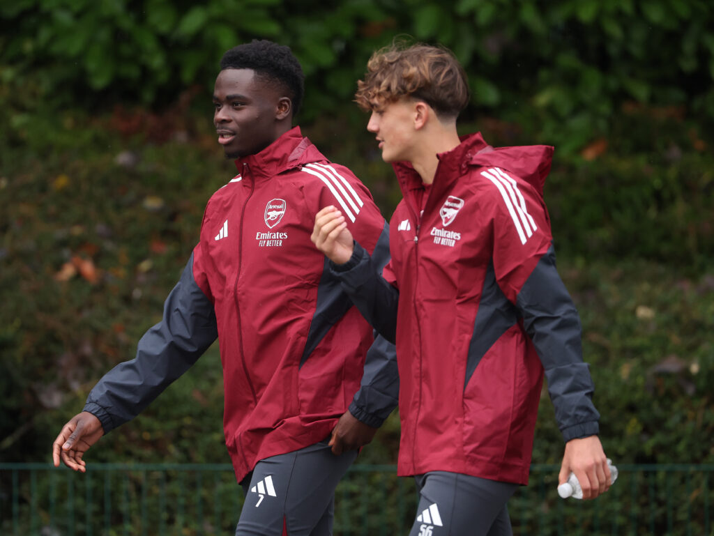 Arsenal FC Training Session And Press Conference - UEFA Champions League 2025/26 League Phase MD3