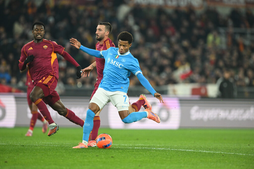 Neres segna in Roma-Napoli di Serie A