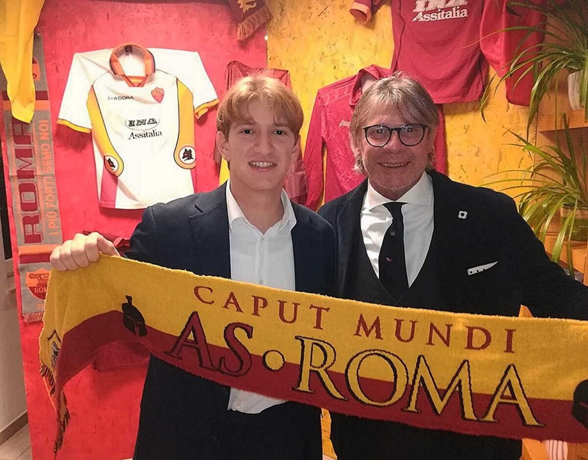 Sebino Nela cn il presidente del Roma Club Larino, Pierpaolo Sia