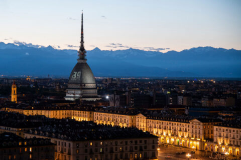 The Mole Antonelliana Is Illuminated In Honour Of Heysel Victims