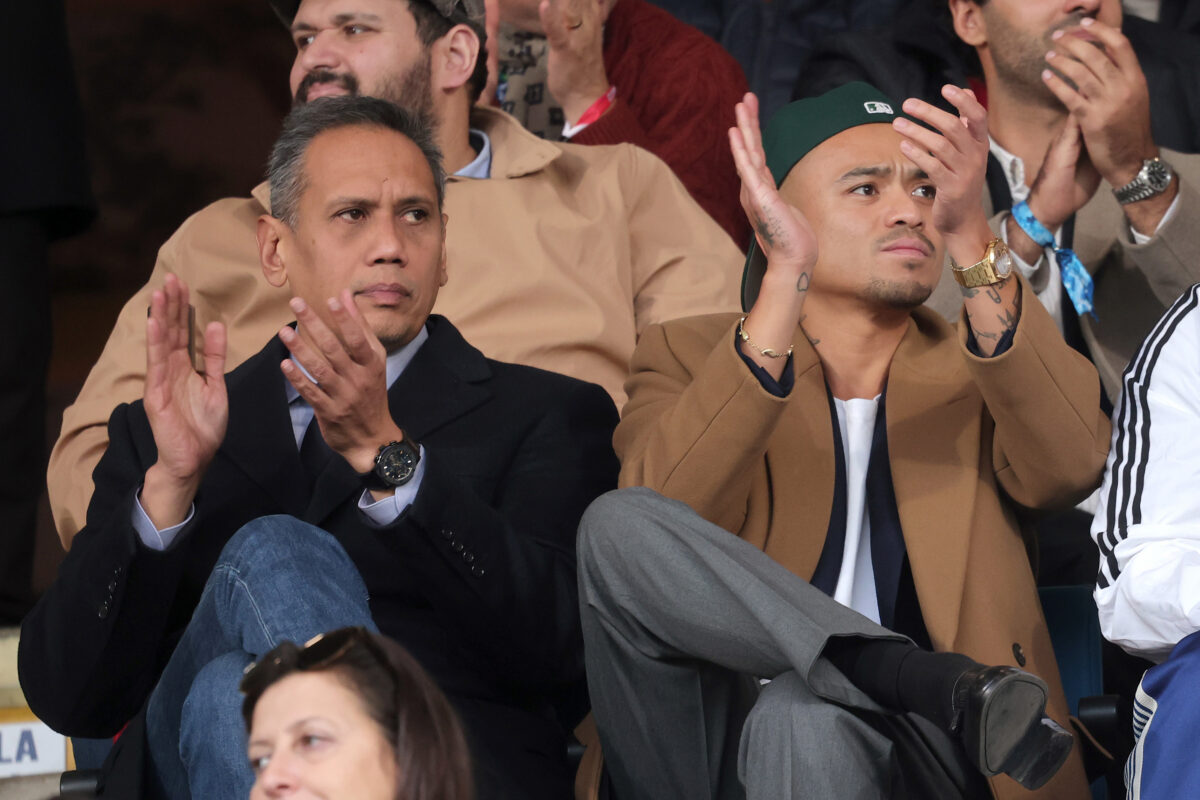 Celebrities Sightings At Como 1907 Vs Cagliari Football Match