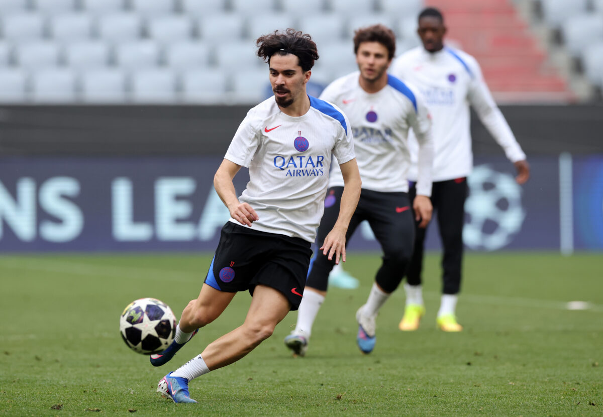 Paris Saint-Germain Training Session And Press Conference - UEFA Champions League 2025/26 Semi Final Second Leg