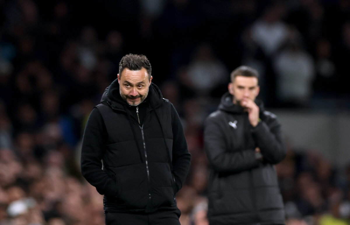 Roberto De Zerbi, manager del Tottenham Hotspur dopo la partita di Premier League contro il Leeds giocata l'11 Maggio 2026 a Londra - Ph Getty Images