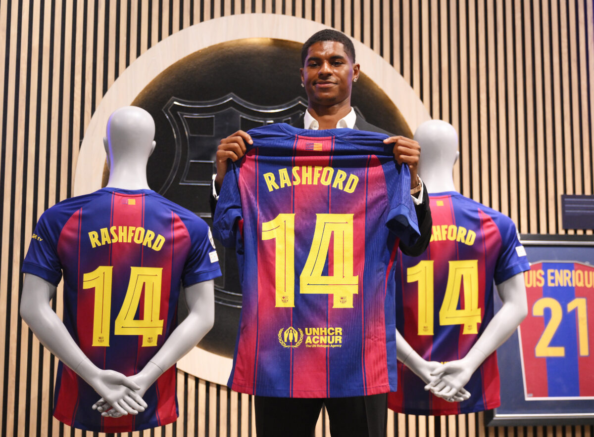 FC Barcelona Unveil New Signing Marcus Rashford