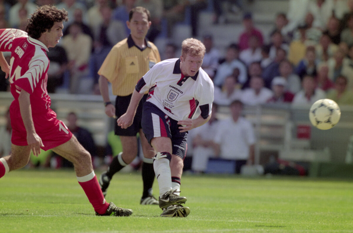 Paul Scholes Scores For England FIFA 1998 World Cup