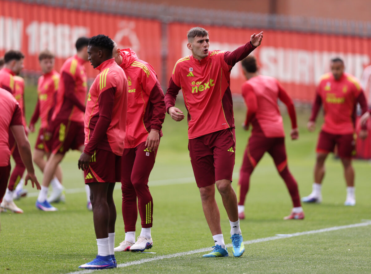 Nottingham Forest FC Training Session And Press Conference - UEFA Europa League 2025/26 Semi-Final Second Leg