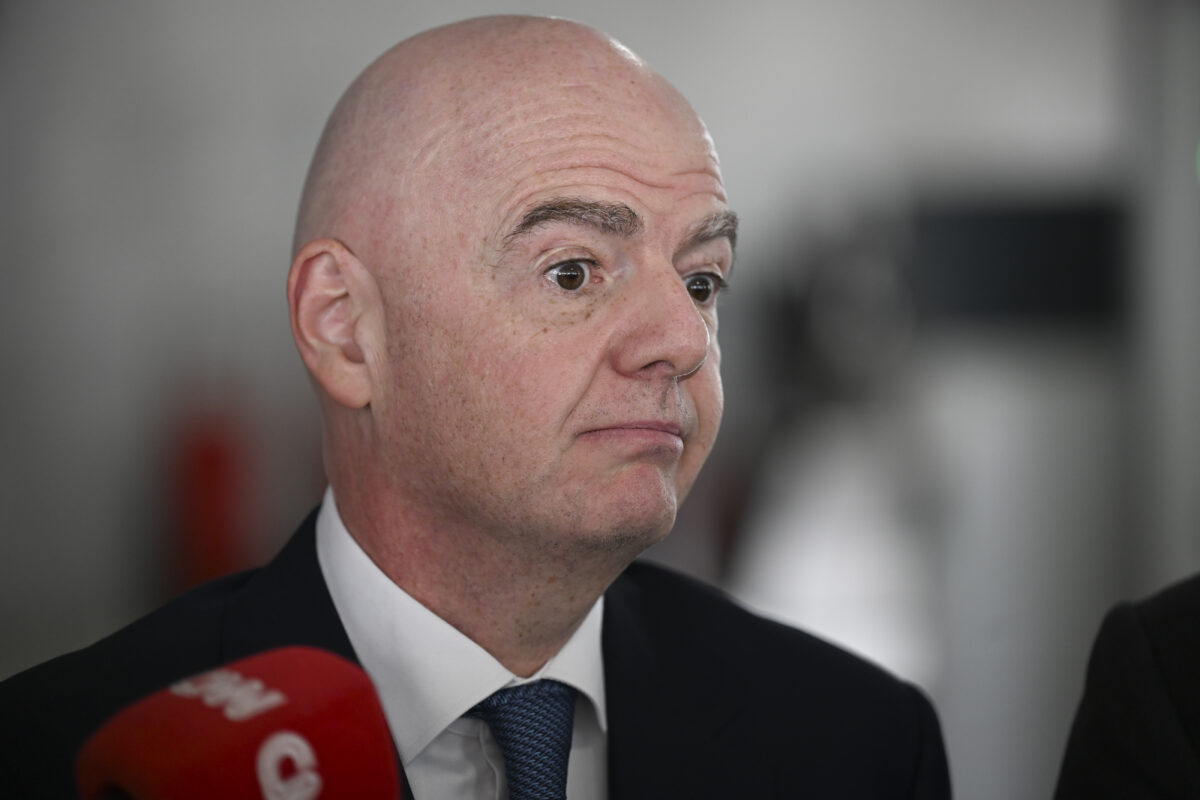 President Lula Da Silva Meets Wit FIFA President Gianni Infantino In Brasilia
