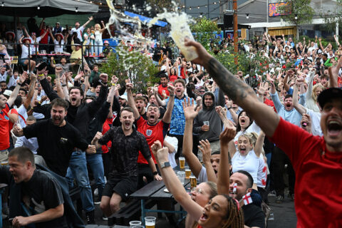 Football Fans Watch England V DR Congo In The 2026 FIFA World Cup