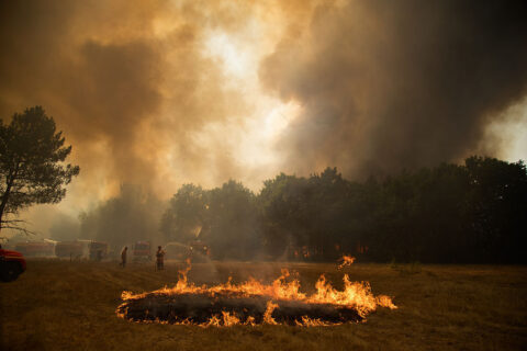 Firefighters West Of Bordeaux Continue to Battle Flare-Ups After Week Of Historic Wildfires