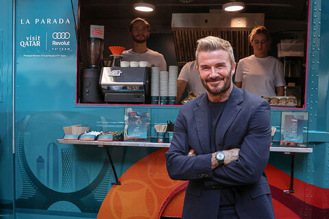 David Beckham Attends Visit Qatar's "La Parada" In Madrid