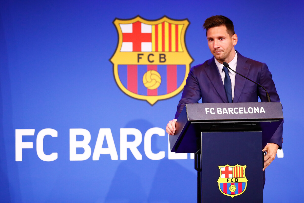 Lionel Messi of Barcelona Press Conference