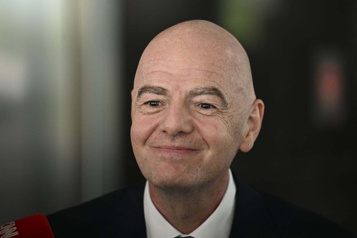 President Lula Da Silva Meets Wit FIFA President Gianni Infantino In Brasilia