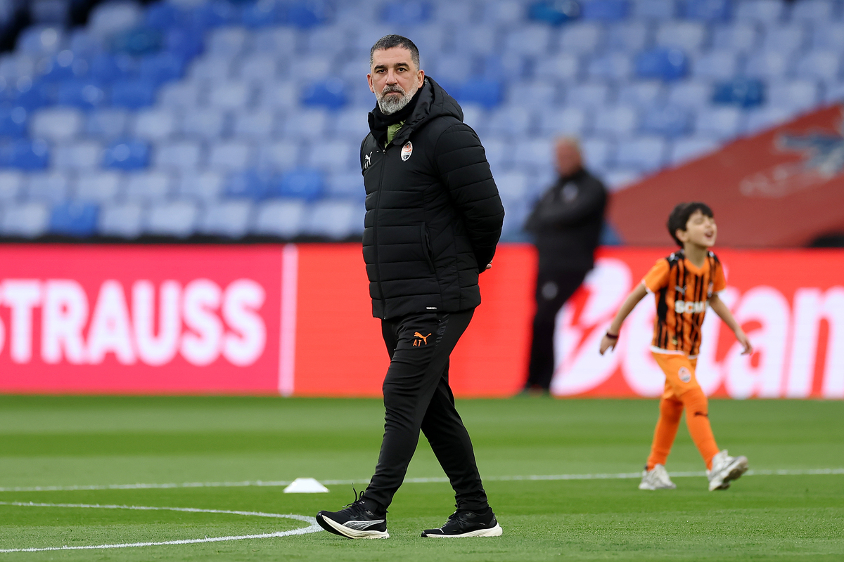 FC Shakhtar Donetsk Training Session And Press Conference - UEFA Conference League 2025/26 Semi-Final Second Leg