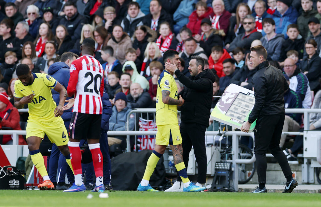 Sunderland v Tottenham, 12 Aprile 2026, Roberto De Zerbi - Ph Getty Images